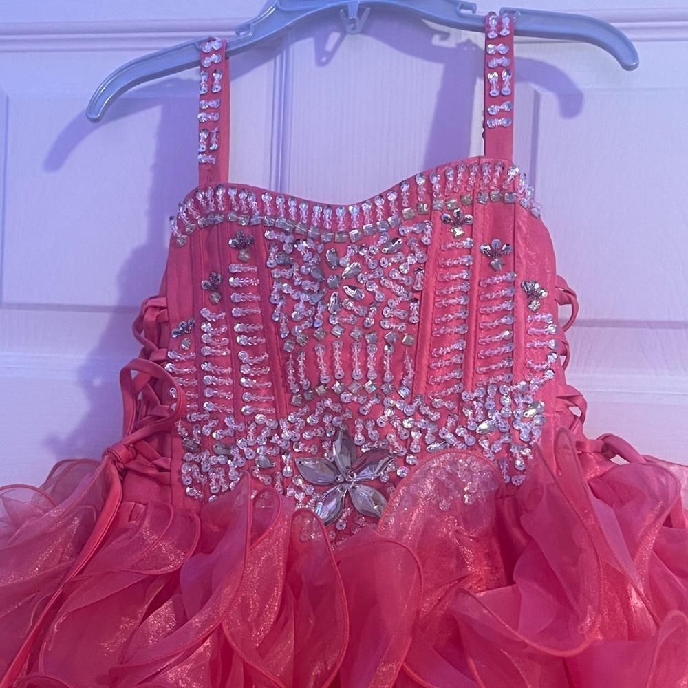 Coral special occasion dress